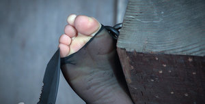 18 year old girl Hailey Little takes off yoga attire to stand naked